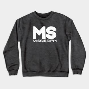 MS Mississippi State Vintage Typography Crewneck Sweatshirt